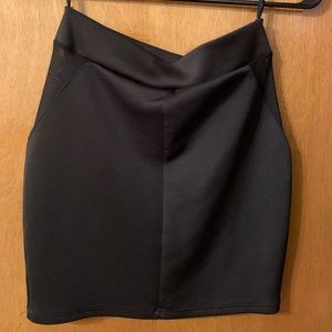 Black mini skirt